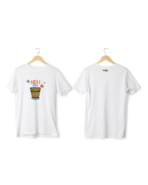 Greys&Blues Hues Pima Round Neck T-Shirt - White